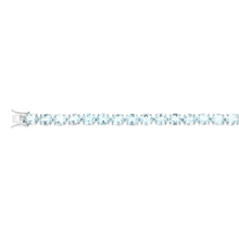 Load image into Gallery viewer, 50 Carat Blue Topaz Tennis Bracelet Set in Sterling Silver