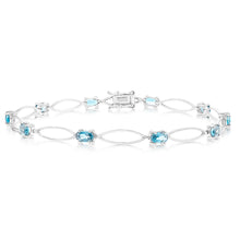 Load image into Gallery viewer, London Blue Topaz Bracelet in Sterling Silver