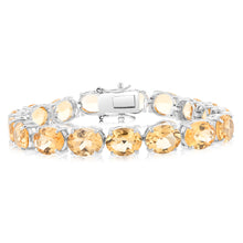 Load image into Gallery viewer, 40 Carat Citrine Tennis Bracelet Set in Sterling Silver