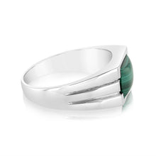 Load image into Gallery viewer, Sterling Silver 2.35 Carat Malachite Gents Ring