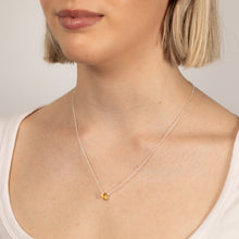 Load image into Gallery viewer, 7mm Natural Citrine Pendant in Sterling Silver with Chain