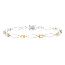 Load image into Gallery viewer, Sterling Silver 2.20Ct Oval Citrine Bracelet