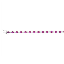 Load image into Gallery viewer, Created Ruby &amp; 34 Natural Diamonds Bracelet Set in Sterling Silver