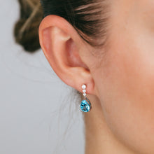 Load image into Gallery viewer, Sterling Silver Blue Topaz Cubic Zirconia Earring &amp; Pendant Set