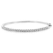 Load image into Gallery viewer, Silver 1/4 Carat Diamond Bangle