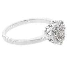 Load image into Gallery viewer, Sterling Silver With Diamond Heart Shape Ring