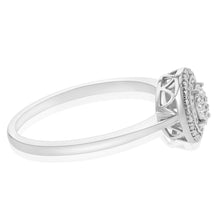 Load image into Gallery viewer, Sterling Silver With Diamond Oval Shape Ring