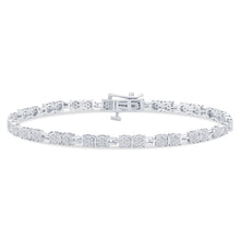 Load image into Gallery viewer, Sterling Silver 1 Carat 19.5cm Diamond Bracelet