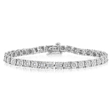 Load image into Gallery viewer, Sterling Silver 1/2 Carat Diamond Bracelet Length 17cm