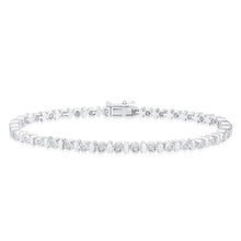 Load image into Gallery viewer, Sterling Silver 1/4 Carat 18.5cm Diamond Bracelet