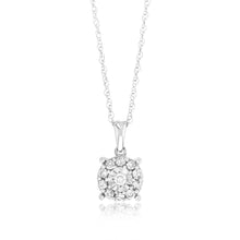 Load image into Gallery viewer, 1 Carat Diamond Solitaire Earring &amp; Pendant Set in Sterling Silver