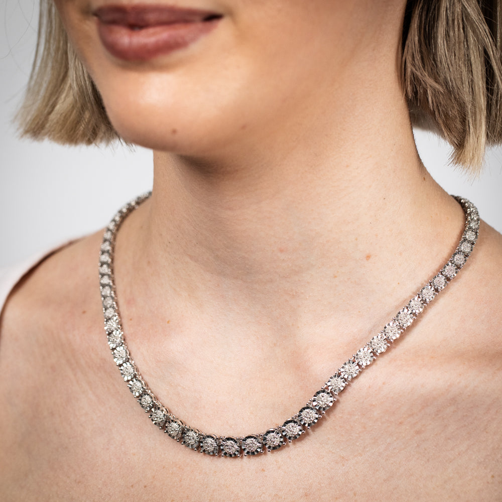 1.1 Carat Diamond Chain in Sterling Silver