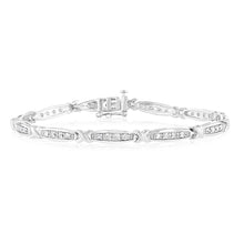 Load image into Gallery viewer, Sterling Silver &amp; 0.95 Carat Diamond Fancy Bracelet