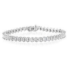 Load image into Gallery viewer, Sterling Silver &amp; 0.95 Carat Diamond Tennis Bracelet