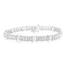 Load image into Gallery viewer, 0.95 Carat Diamond Fancy Bracelet in Sterling Silver