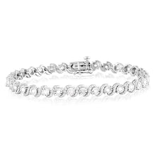 Load image into Gallery viewer, Sterling Silver 0.95 Carat Diamond 19cm Bracelet