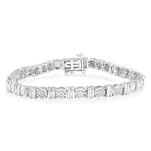 Load image into Gallery viewer, Sterling Silver 1/5 Carat Diamond 18cm Bracelet