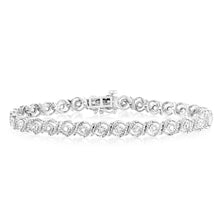 Load image into Gallery viewer, Sterling Silver 0.45 Carat Diamond 18cm Bracelet