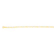 Load image into Gallery viewer, Gold Plated Sterling Silver Fancy Infinity 18.5cm Bracelet with 7 Natural Diamonds