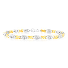 Load image into Gallery viewer, Gold Plated Sterling Silver 1/5 Carat Diamond 18cm Bracelet