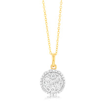 Load image into Gallery viewer, Gold Plated Sterling Silver 0.45 Carat Earring &amp; Pendant Set on 45cm Chain