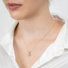 Load image into Gallery viewer, Gold Plated Sterling Silver 1/10 Carat Natural Diamond Pendant on 46cm Chain