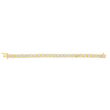 Load image into Gallery viewer, Gold plated Sterling Silver 1/4 Carat Natural Diamond 18cm Bracelet