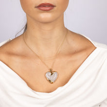 Load image into Gallery viewer, Gold Plated Sterling Silver 1 Carat Diamond Heart Pendant on 45cm Chain