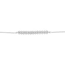 Load image into Gallery viewer, Sterling Silver Diamond Slider Bracelet with 18 Round Brilliant Cut Diamonds