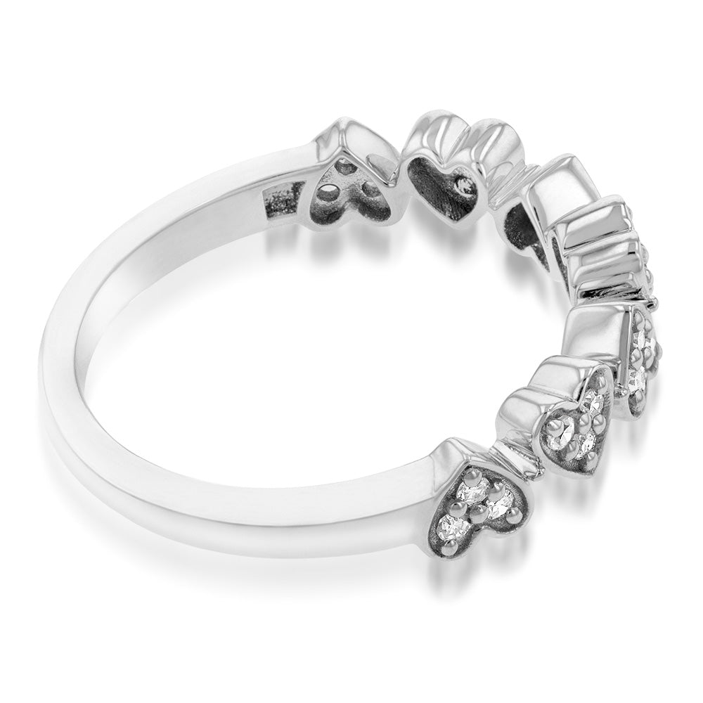 Luminesce Lab Grown Diamond Heart Ring in Silver