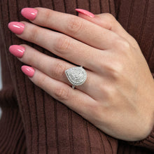 Load image into Gallery viewer, Luminesce Lab Grown Diamond 1 Carat Pear Cluster Ring in Silver