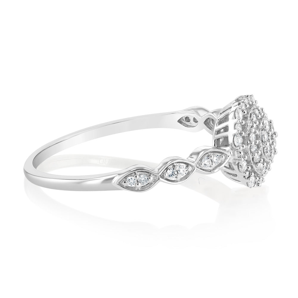 Luminesce Lab Grown Diamond Silver 1/4 Carat Dress Ring