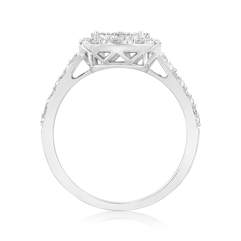 Luminesce Lab Grown 1/5 Carat Diamond Ring in Sterling Silver