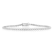 Load image into Gallery viewer, Luminesce Lab Grown 1 Carat Diamond Tennis Bracelet in Sterling Silver