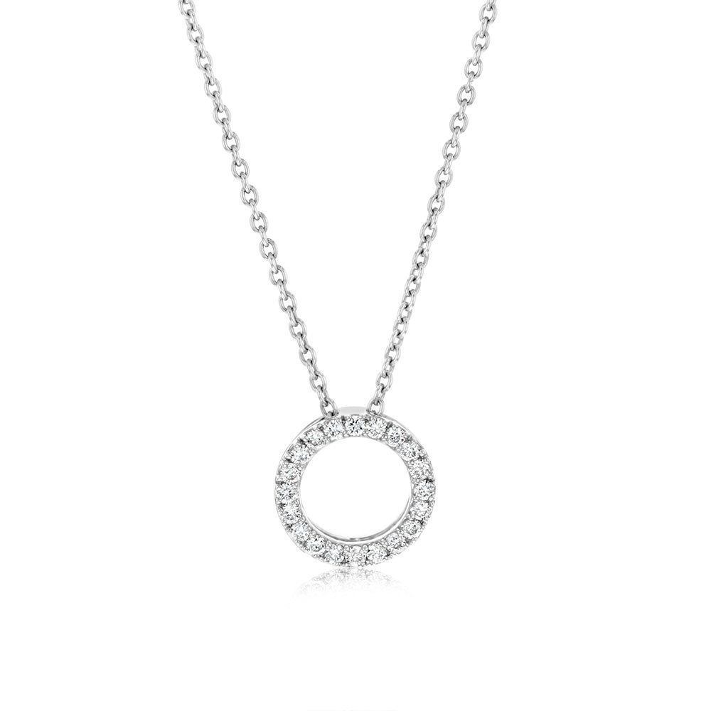 Luminesce Lab Grown 1/10 Carat Diamond Circle of Life Pendant in Sterling Silver