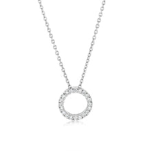 Load image into Gallery viewer, Luminesce Lab Grown 1/10 Carat Diamond Circle of Life Pendant in Sterling Silver