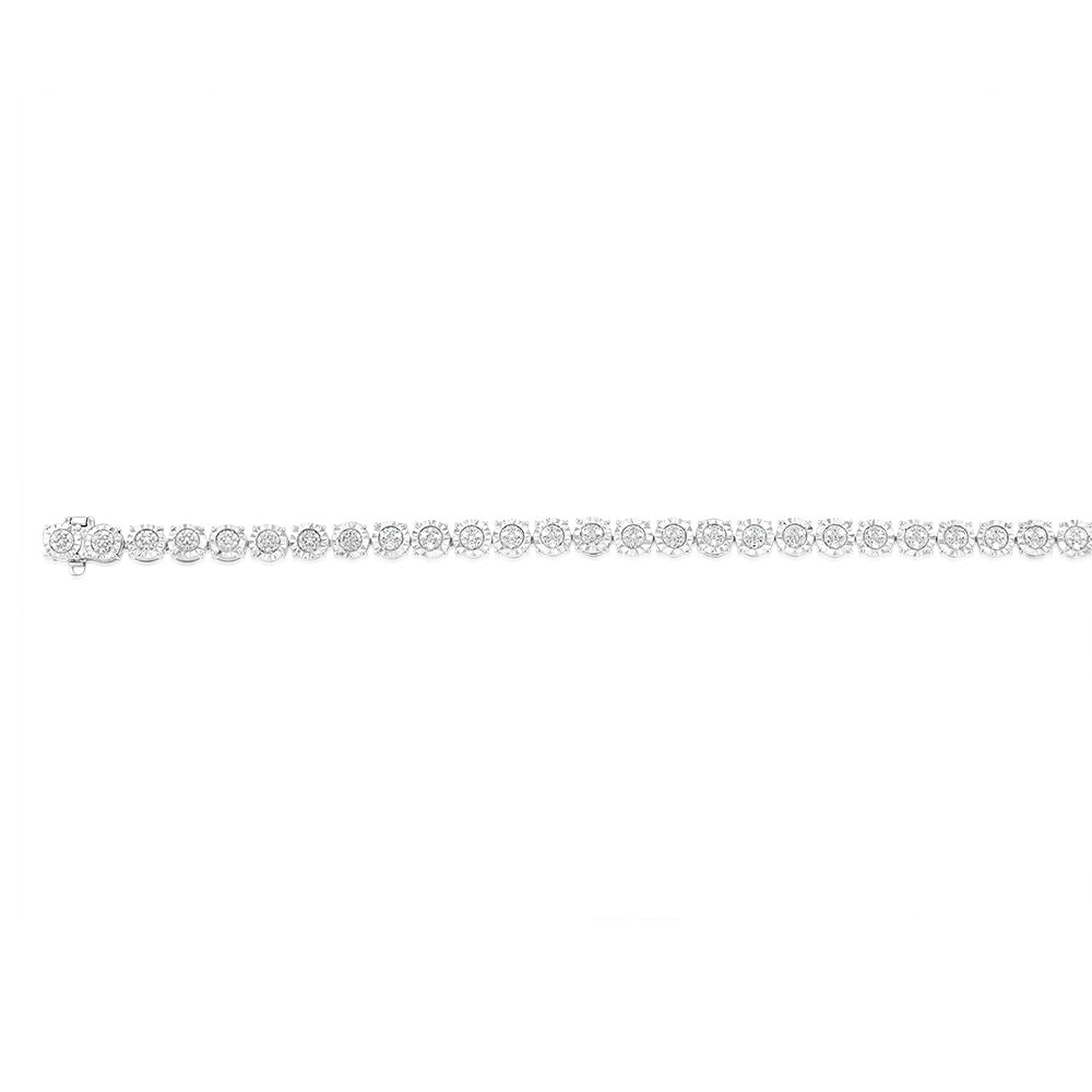 Luminesce Lab Grown 0.22Ct Diamond & Silver Bracelet