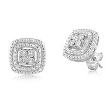 Load image into Gallery viewer, Luminesce Lab Grown 1/8Ct Diamond &amp; Sterling Silver Stud Earrings