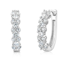 Load image into Gallery viewer, Luminesce Lab Grown 1 Carat Diamond Hoop Earrings in Sterling Silver