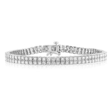 Load image into Gallery viewer, Luminesce Lab Grown 1/2 Carat Diamond Tennis Bracelet in Sterling Silver