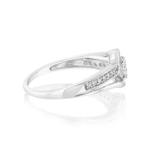 Load image into Gallery viewer, Luminesce Lab Grown 1/4 Carat Wrap Around Ring in Sterling Silver