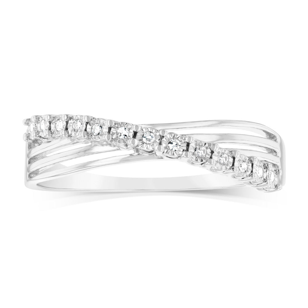 Luminesce Lab Grown 13 Diamonds Ring in Sterling Silver