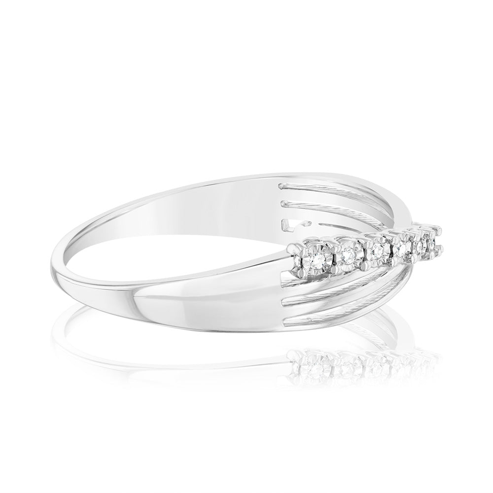 Luminesce Lab Grown 13 Diamonds Ring in Sterling Silver