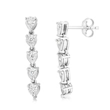 Load image into Gallery viewer, Luminesce Lab Grown 1/5 Carat Diamond Drop Earrings in Sterling Silver