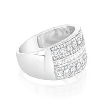 Load image into Gallery viewer, Luminesce Lab Grown 1 Carat Diamond Cluster Ring in Sterling Silver