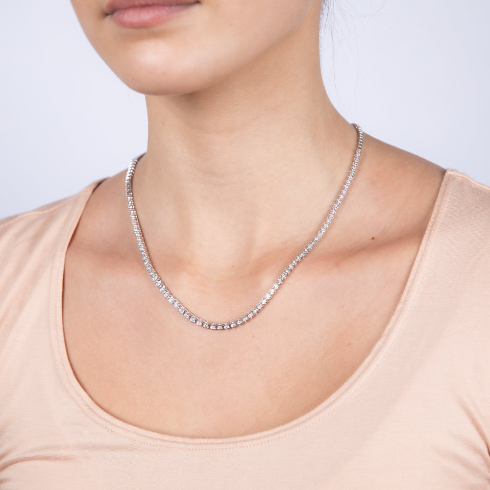 Luminesce Lab Grown 1 Carat Diamonds Necklace in Sterling Silver