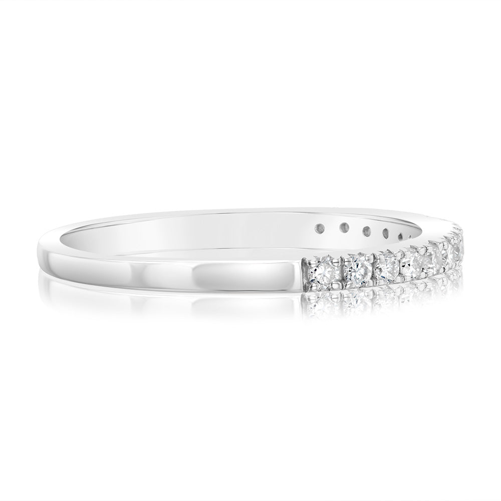 Luminesce Lab Grown 1/4 Carat Diamond Eternity Ring in Sterling Silver