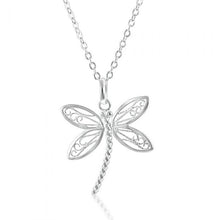 Load image into Gallery viewer, Sterling Silver Dragonfly Pendant