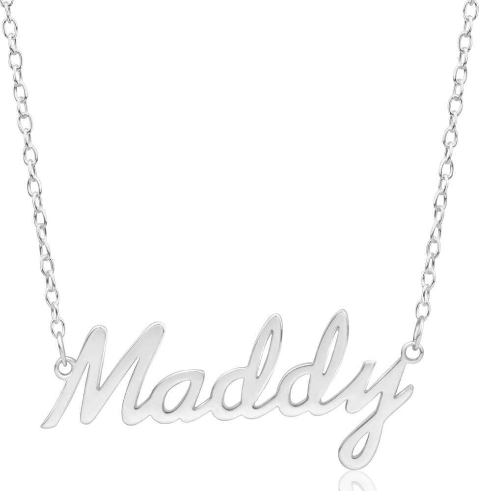 Signature Sterling Silver Personalised Name Necklace Pendant