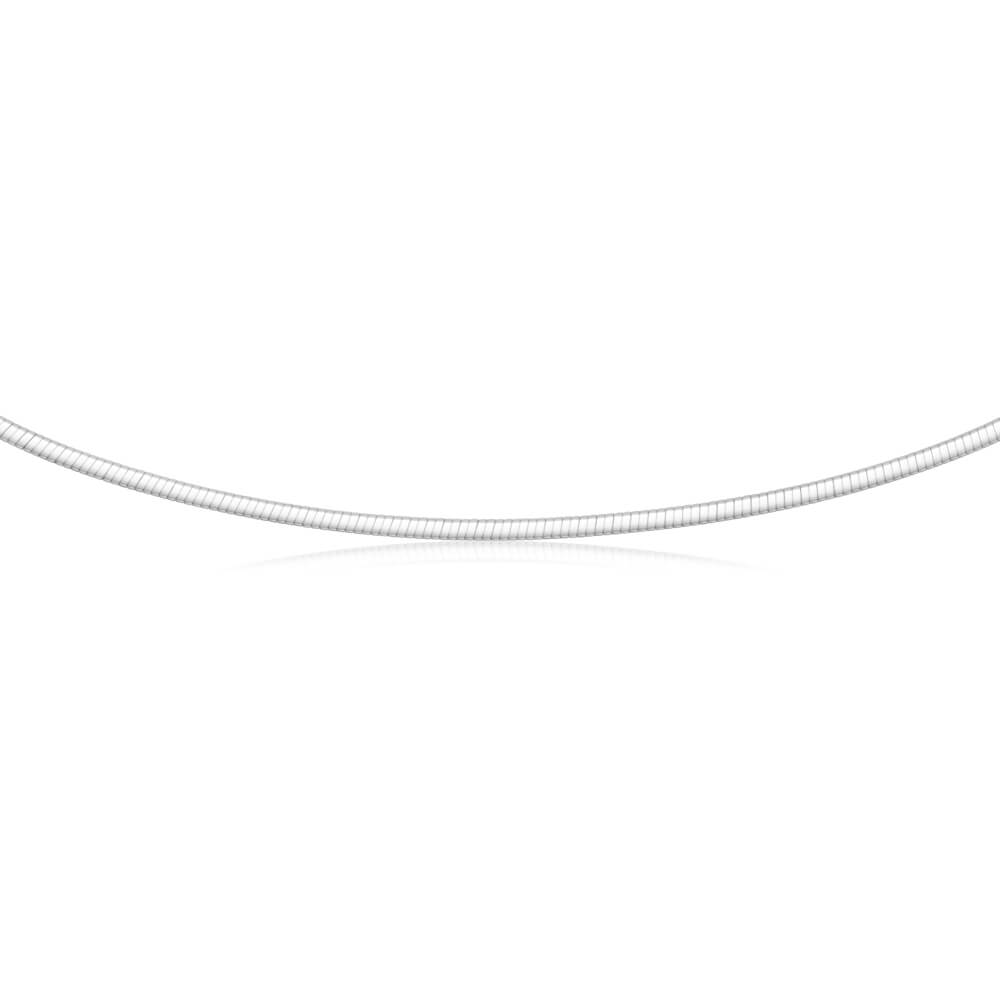 Silver omega outlet necklace